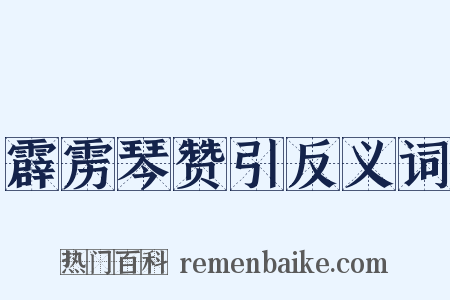 霹雳琴赞引反义词是什么意思的图片